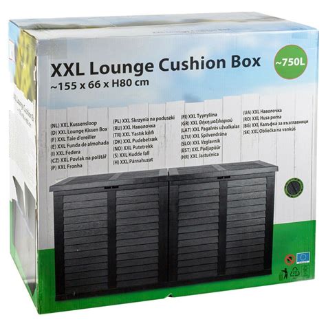 Large 750l Garden Storage Outdoor Box Plastic Utility Chest Unit Box W