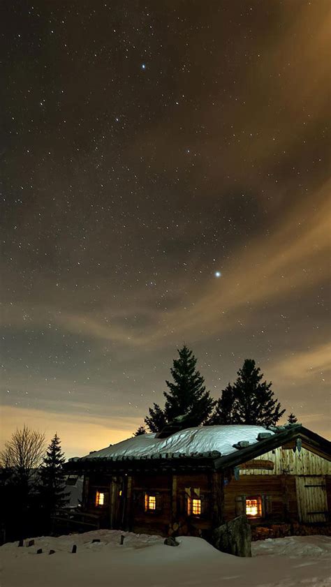 Winter Night Sky Wallpaper Wallpapersafari