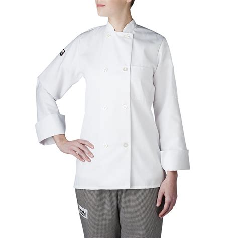 Womens Long Sleeve Primary Plastic Button Chef Jacket 4420 Chefwear