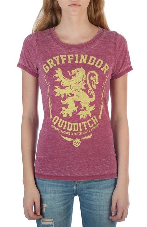 Gryffindor Oil Washed Juniors T Shirt Womens At Mighty Ape Nz