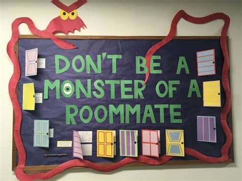 my version of “don t be a monster of a roommate ” the doors alongside the bottom have blank