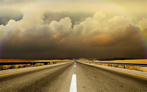clouds, Landscapes, Highway, Roads Wallpapers HD / Desktop and Mobile Backgrounds