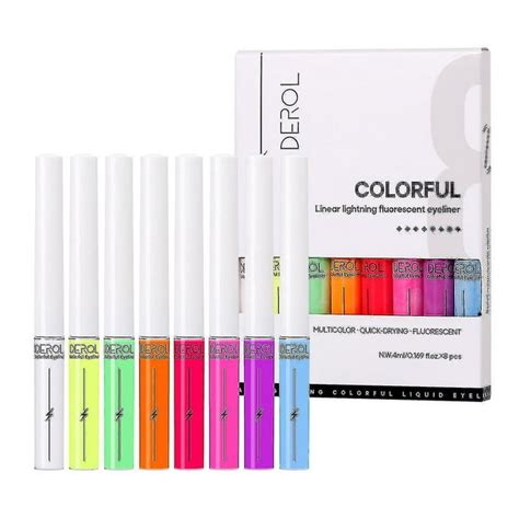 Neon Liquid Eyeliner 8 Colors Uv Glow Matte Quick Dry Water Soluble