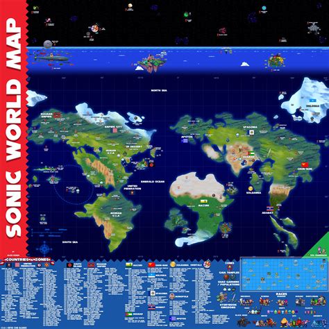 Found This Awesome Map Of Sonics World Which Includes Locations From