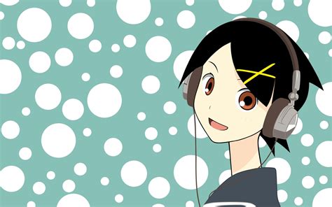 Anime Black Face Girl Headphones Wallpaper Coolwallpapersme