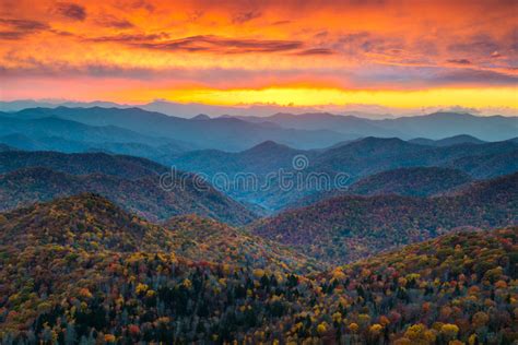North Carolina Blue Ridge Parkway Mountains Sunset Scenic