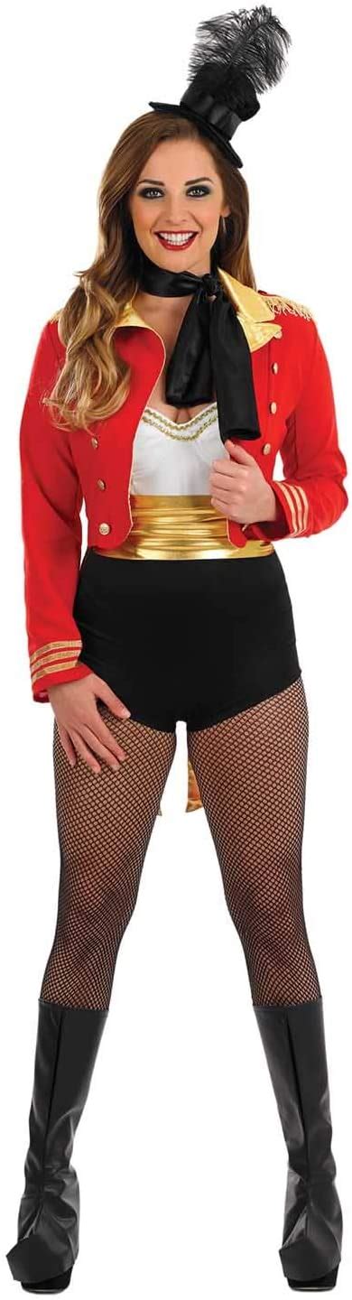 fun shack womens ringmaster costume adults showman red circus carnival outfit large toptoy