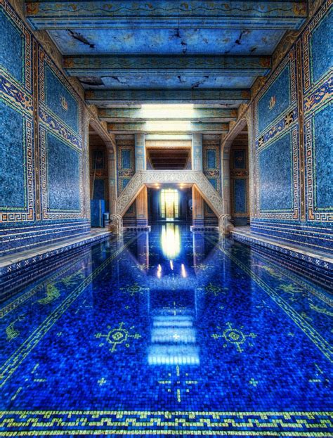 The Azure Blue Indoor Pool At Hearst Castle Rpics