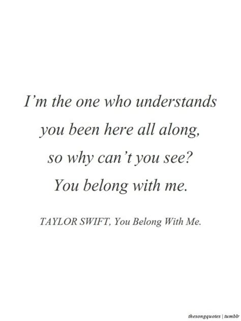 You Belong With Me Taylor Swift Listening To Lyrics Pinterest
