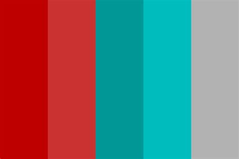 Shades Of Red And Teal Color Palette
