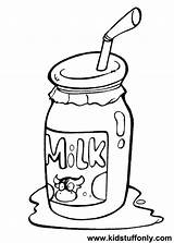 Milk Coloring Drawing Glass Cookies Cookie Printable Bottle Jar Getcolorings Cereal Clipartmag Getdrawings Popular sketch template