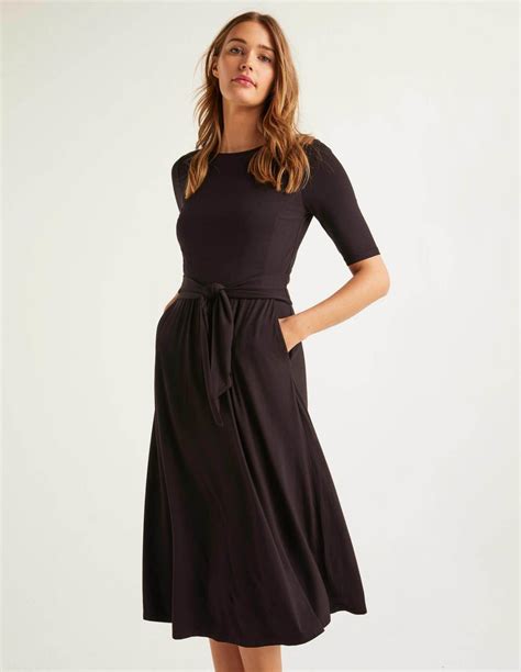 Eloise Jersey Dress Black | Boden Womens Smart Day Dresses ~ NicDeGrootArt