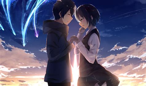 (please give us the link of the same wallpaper on this site so we can delete the repost) mlw app feedback there is no problem. Wallpaper Kimi No Na Wa, Your Name, Mitsuha X Taki, Couple ...