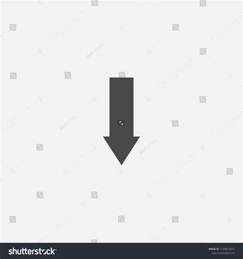 Downward Arrow Icon Stock Vector Royalty Free 1245810427 Shutterstock