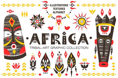 Africa Tribal Art Graphic Collection Design Cuts