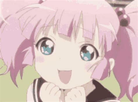 Pink Anime Girl Excited 
