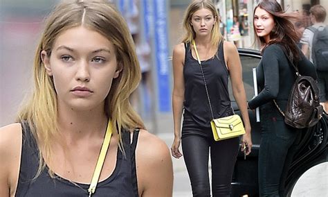 Gigi And Bella Hadid Show Off Their Fabulous Figures In Nyc With The Weeknd Daily Mail Online