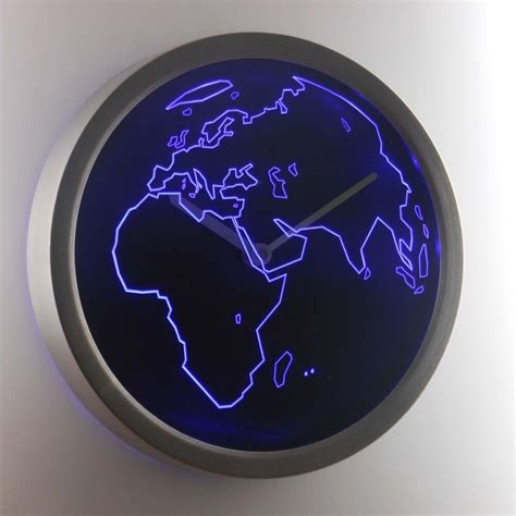 Maybe you would like to learn more about one of these? nc0986-b World Map Decor Neon Sign LED Wall Clock | eBay