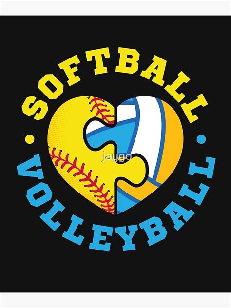 Softball Volleyball Poster For Sale By Jaygo Redbubble