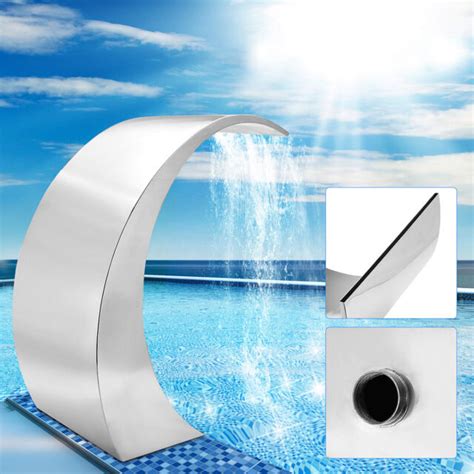Swimming Pool Waterfall Fountain Stainless Steel Spillway Water Feature