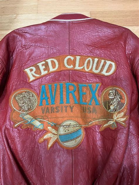 Vintage Avirex Leather Varsity Jacket Mens Fashion Coats Jackets