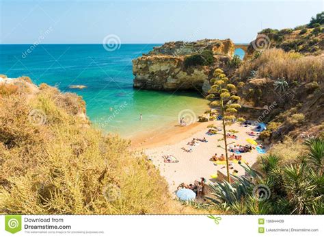 Setzen Sie In Lagos In Algarve Region Portugal Auf Den Strand