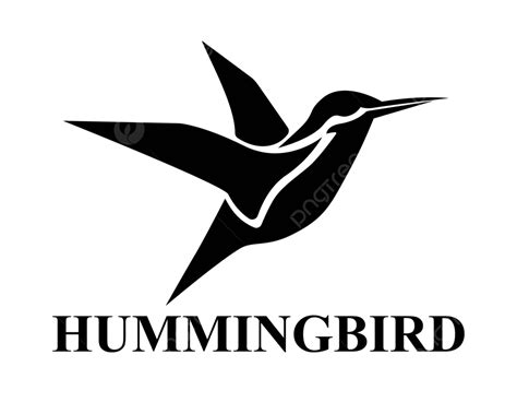 White Background Featuring Black Vector Art Of Hummingbirds In Flight