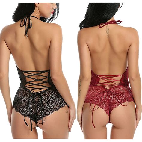 Women Sexy Lingerie Nightwear Underwear G String Lace Sling Sleepwear
