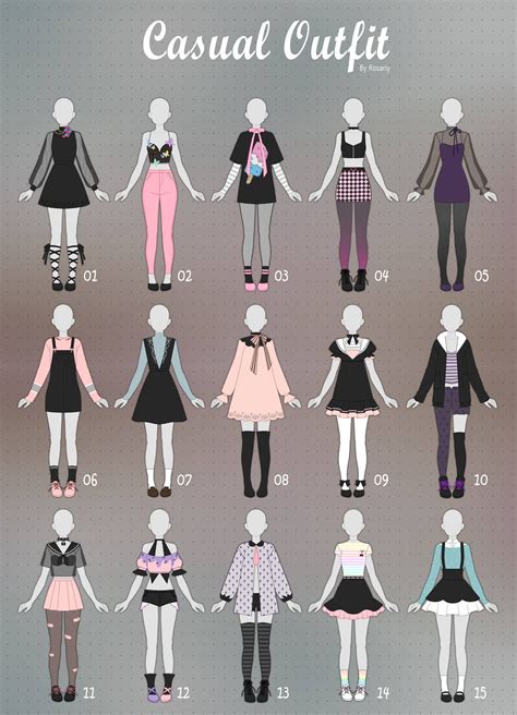 Open 215 Casual Outfit Adopts 34 By Rosariy On Deviantart Drawing