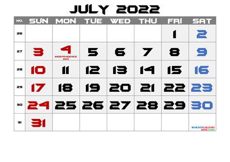 Free Printable July 2021 Calendar With Holidays Free Printable 2021
