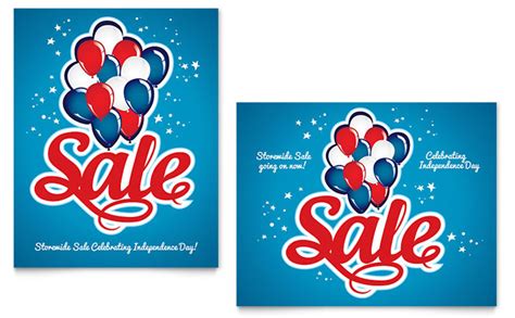 celebration balloons sale poster template design