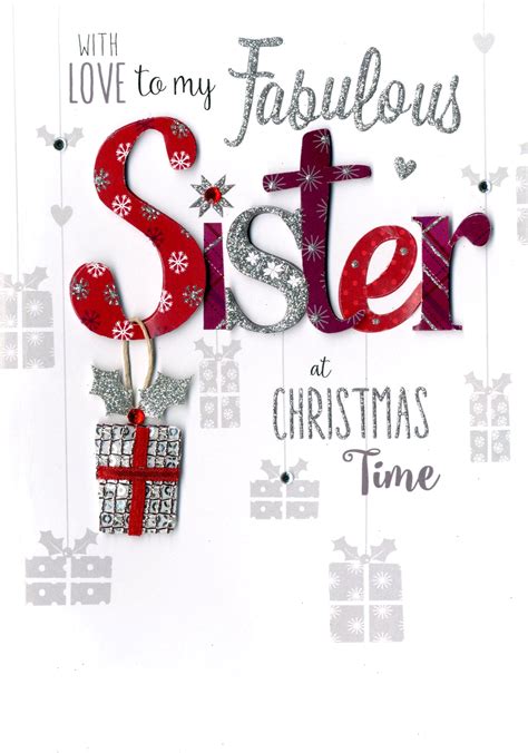 Maybe you would like to learn more about one of these? Fabulous Sister Embellished Christmas Card | Cards | Love Kates