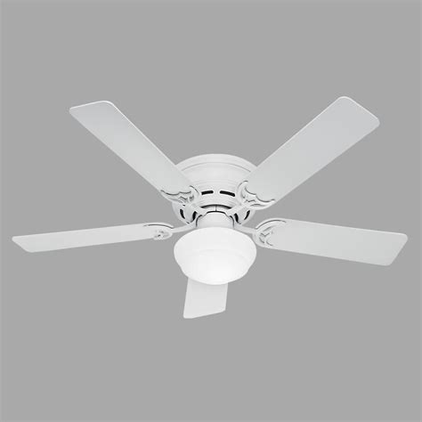 You can mount this ceiling fan in rooms with low ceilings or the standard ceiling of 8 feet. Hunter Low Profile III Plus 52 in. Indoor White Ceiling ...
