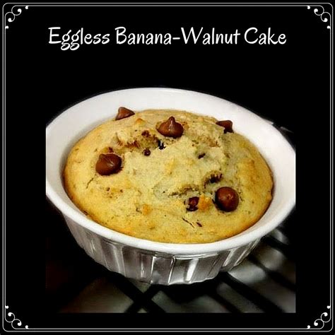 For a healthier version, it can be made with wheat flour alone. Eggless Banana Walnut Cake - using over-ripe bananas