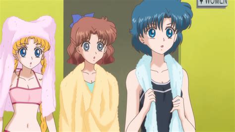 Sailor Moon Crystal Act 16 Usagi Naru And Ami In Swimsuits Sailor Moon News