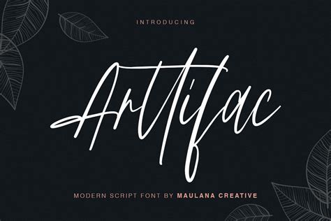 Arttifac Modern Script Font By Maulana Creative Thehungryjpeg