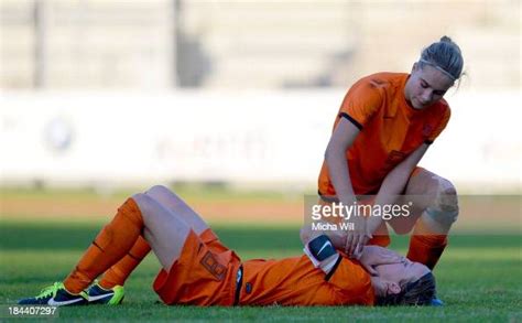 Lysanne Van Der Wal And Michelle Hendriks Of Netherlands React After News Photo Getty Images