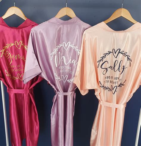 Personalised Matching Bridal Party Robes Wedding Dressing Etsy