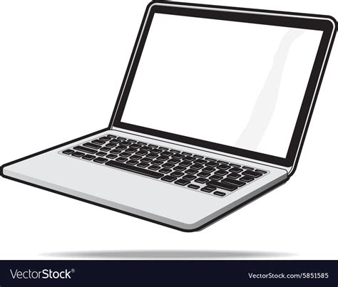 Isolated Laptop Royalty Free Vector Image Vectorstock