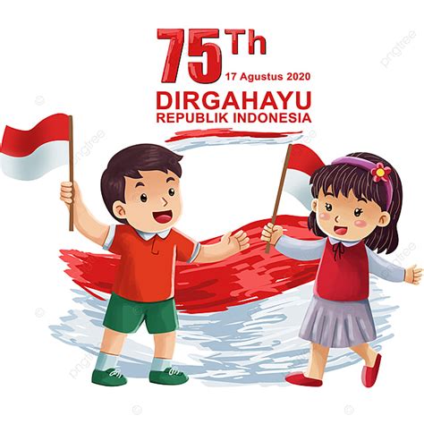 Ilustrasi Anak Hari Kemerdekaan Indonesia 17 Tanggal 17 Indonesia