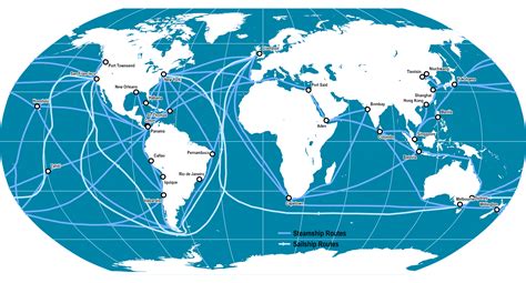 Ocean Shipping Map
