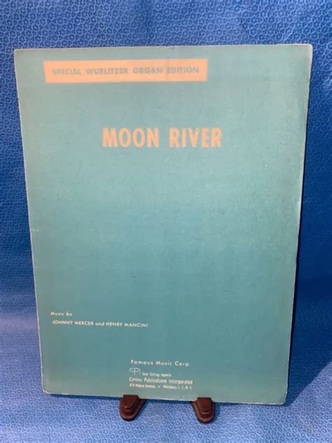 Vintage Sheet Music Moon River Special Wurlitzer Organ Edition Loc 17