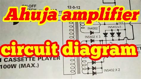 Power amplifier circuit diagram is still less by looking at the circuit that was so below, the finished circuit has been added with gains, using two jrc4558 ic the picture ic where it can be seen below. 100 watt Ahuja amplifier circuit diagram upa750/cpa760 - YouTube