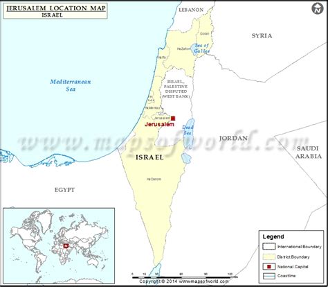 Where Is Jerusalem On A Map Map Of The World