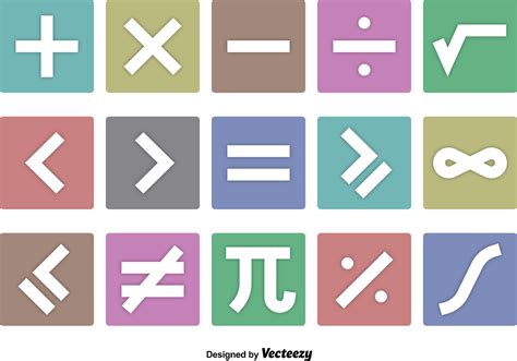 Math Symbols Icon Vectors Vector Art At Vecteezy