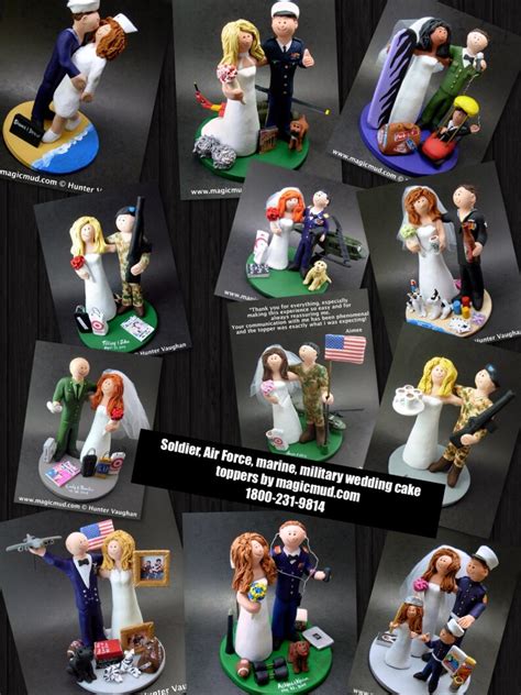 Us Army Air Force Navy Wedding Cake Toppers Custom Made Etsy