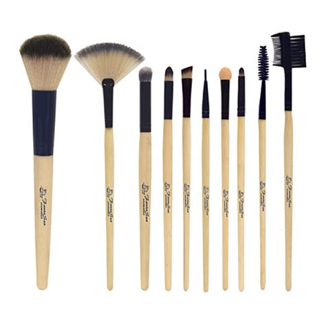 Professional Cosmetic Makeup Brush Set 10 Assorted Bamboo Brushes At