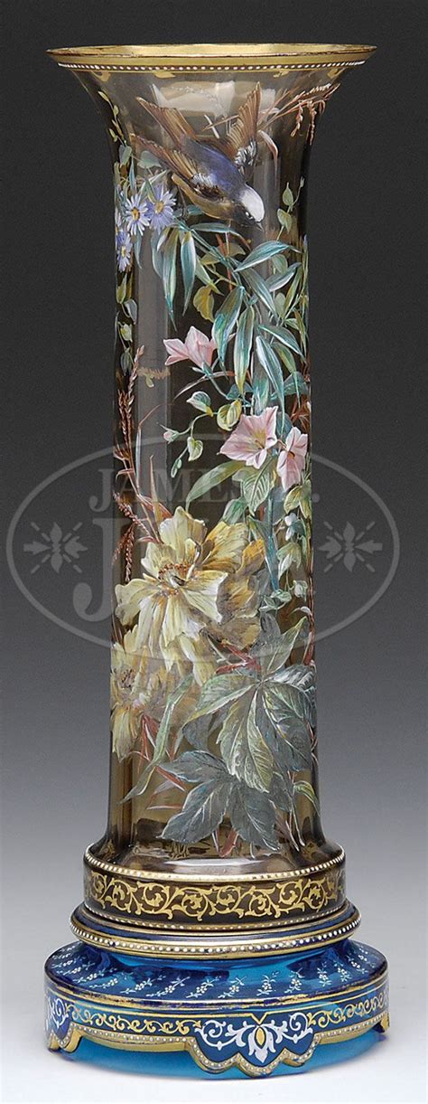 Moser Decorated Vase James D Julia Inc Vases Decor Vase Glass Art