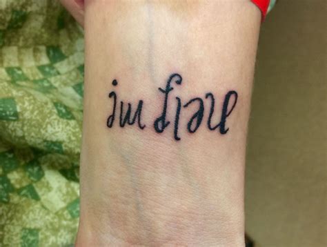 Im Fine And Upside Down It Reads Help Me Tattoo Quotes Tattoos I Tattoo