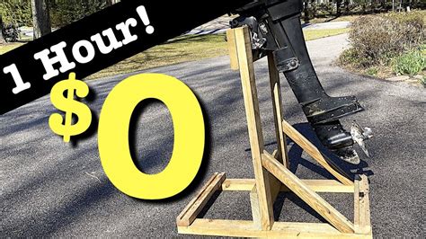 Outboard Motor Stand Simple Scrap Wood Outboard Engine Stand Youtube